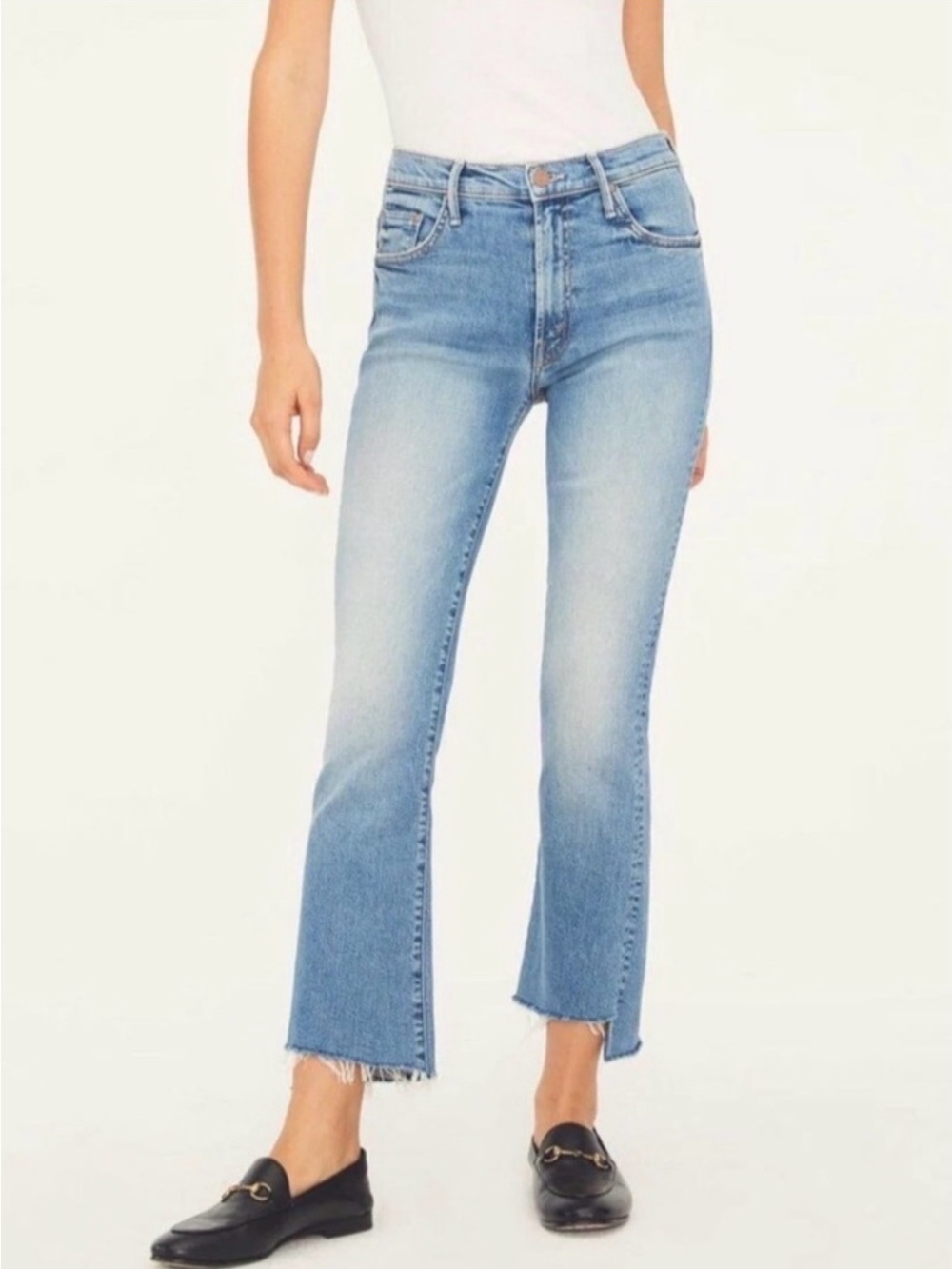 MOTHER The Insider Crop Step Fray Jeans – Shoot to Thrill – Size 27